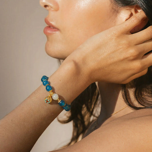 Calm Focus Blue Crystal Bracelet