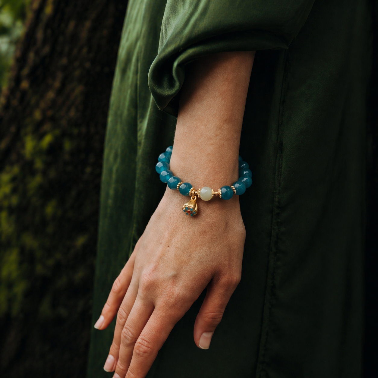 Calm Focus Blue Crystal Bracelet