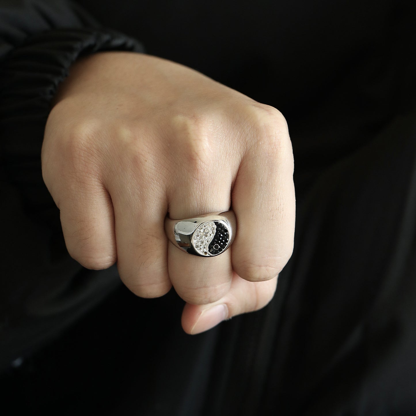 Balanced Energy Yin Yang Ring-Silver