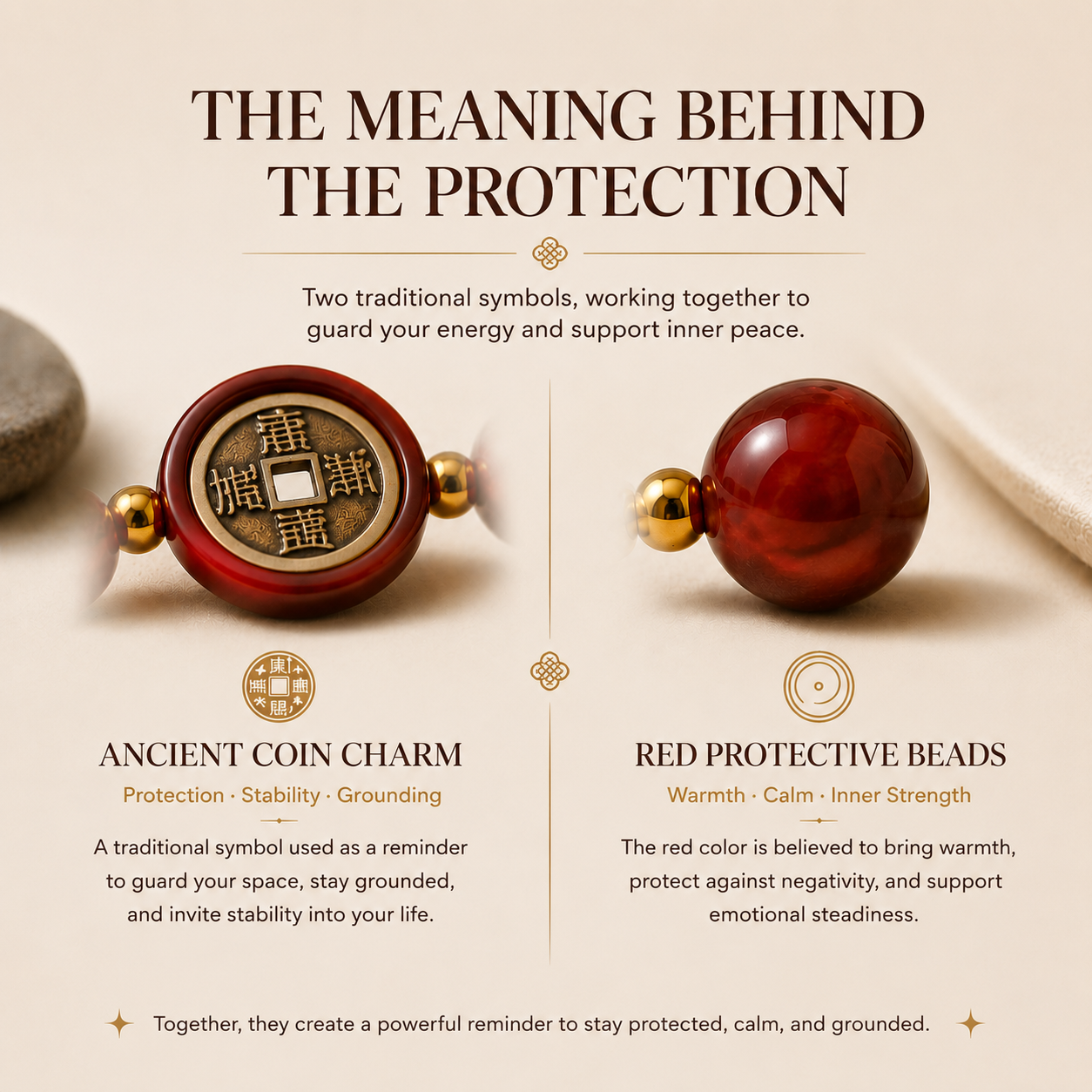 Sacred Protection Five Emperor Coins Bracelet