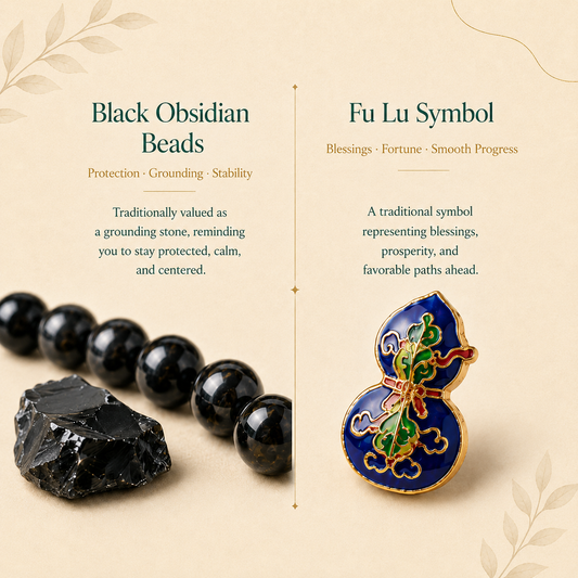 Protection & Luck Obsidian Bracelet