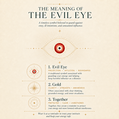 Confidence Protection Evil Eye Necklace-Red