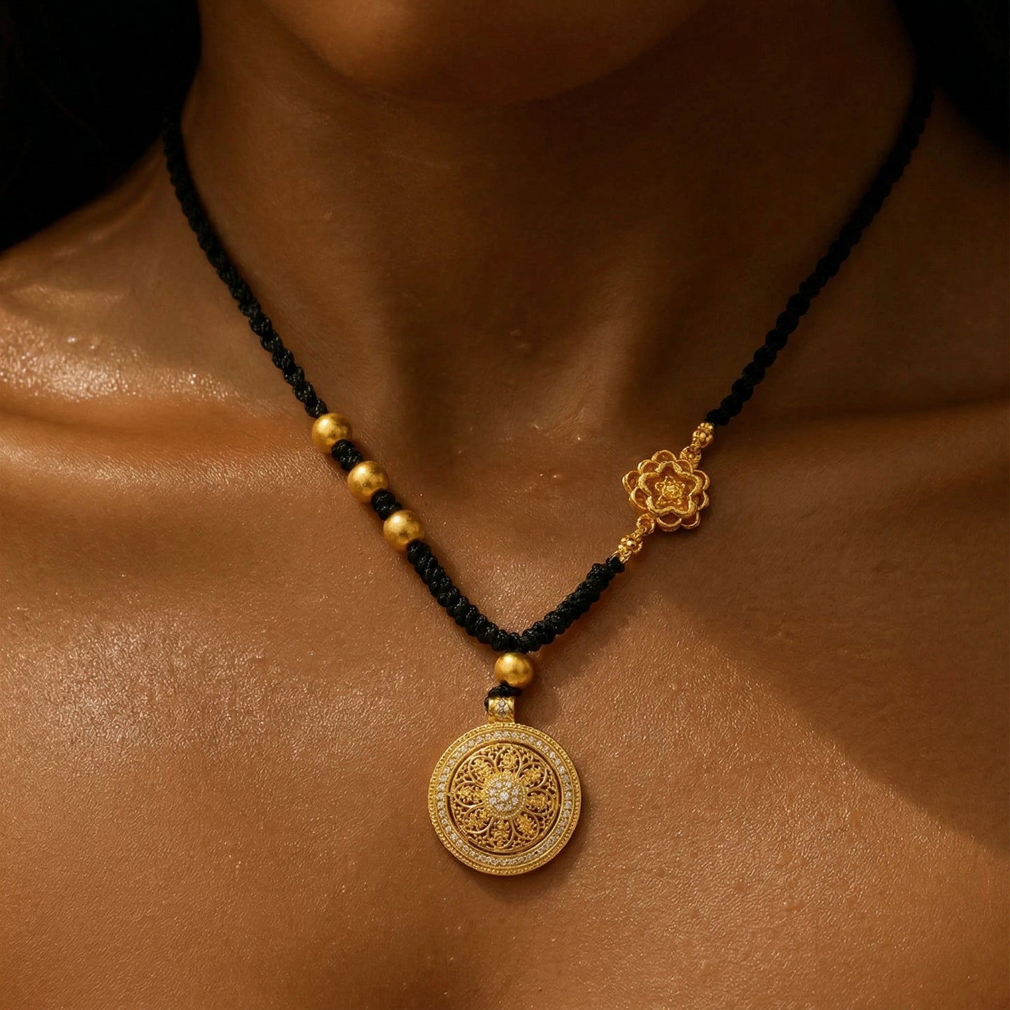 Clear Direction Protection Compass Necklace