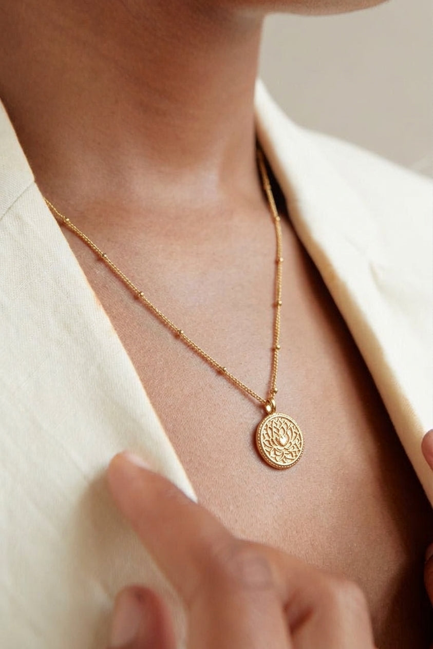 Calm Mind Lotus Necklace