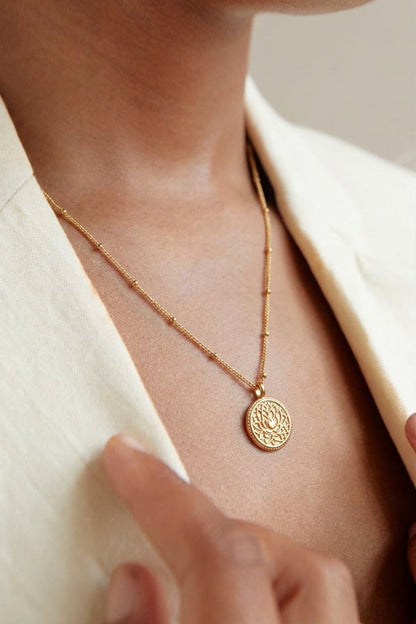Calm Mind Lotus Necklace