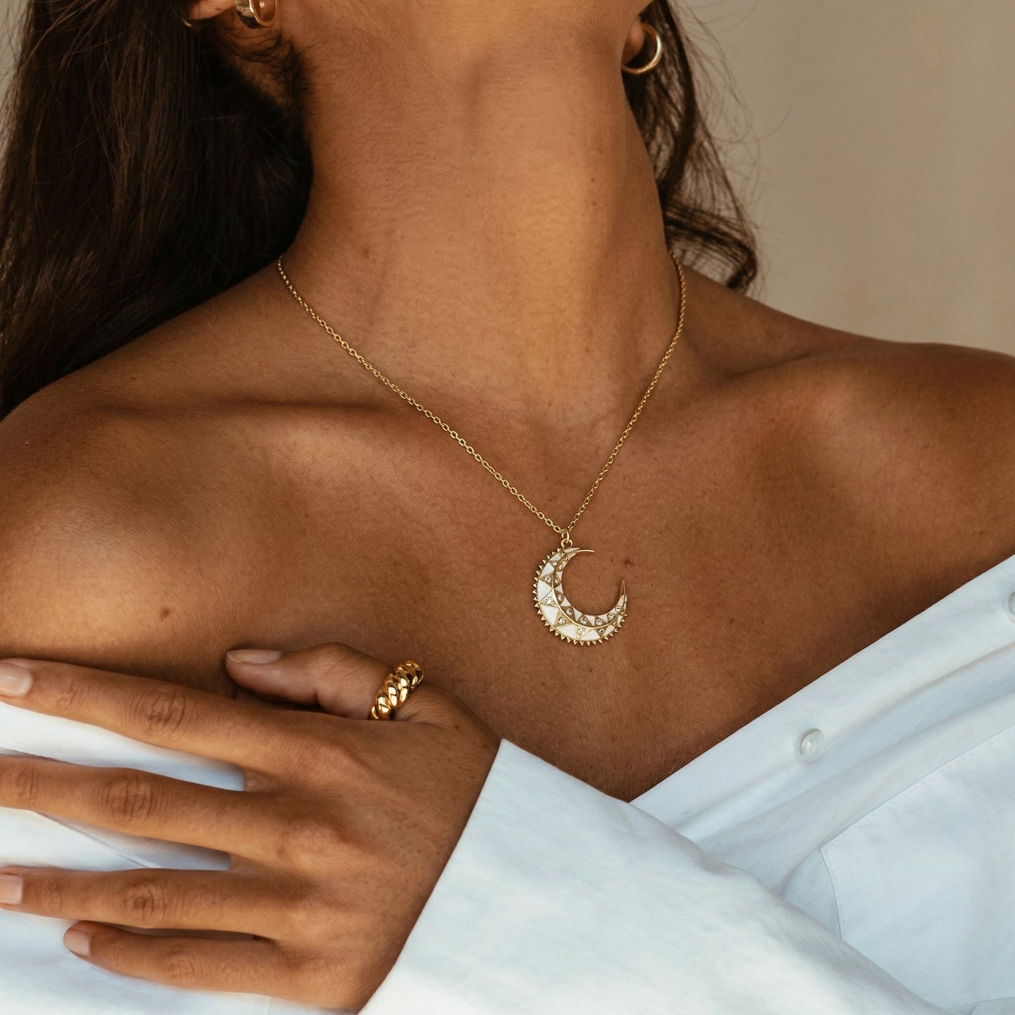 Love & New Beginnings Moon Necklace