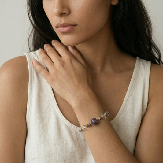 Emotional Healing Amethyst Quartz Bracelet