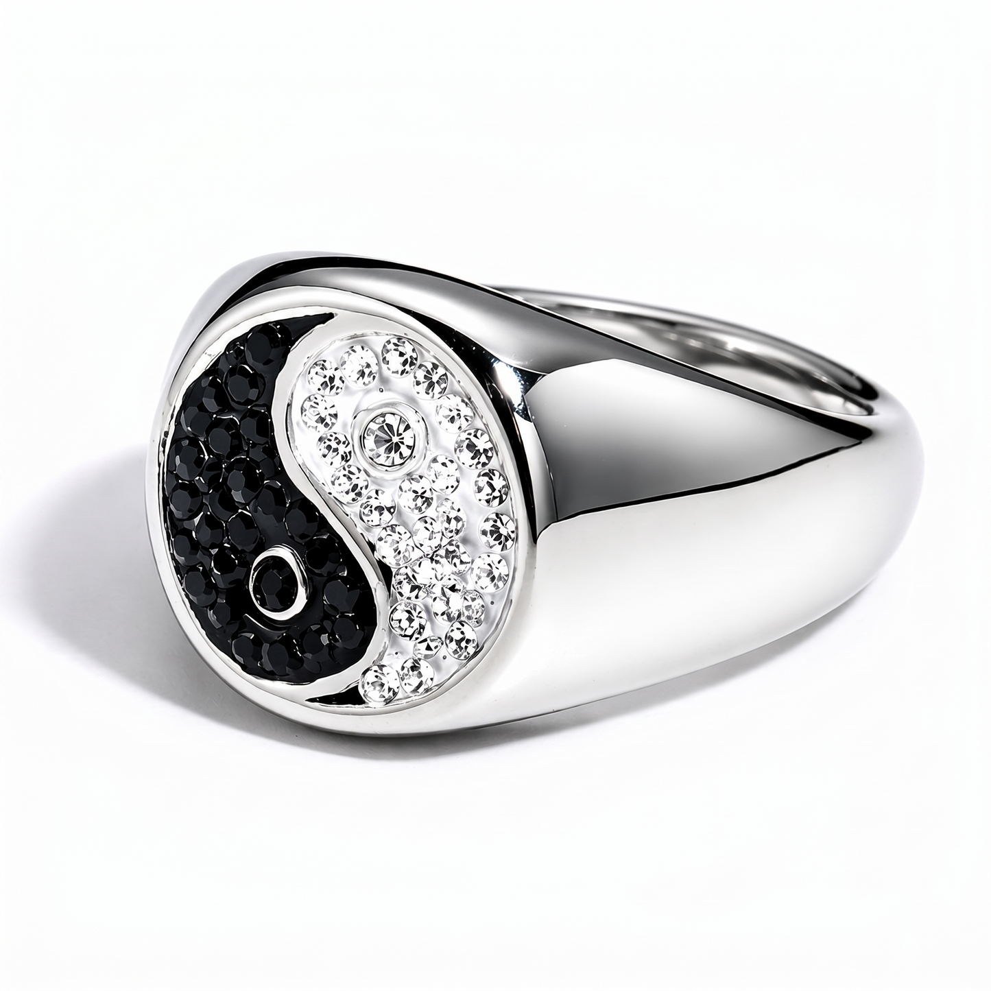 Balanced Energy Yin Yang Ring-Silver