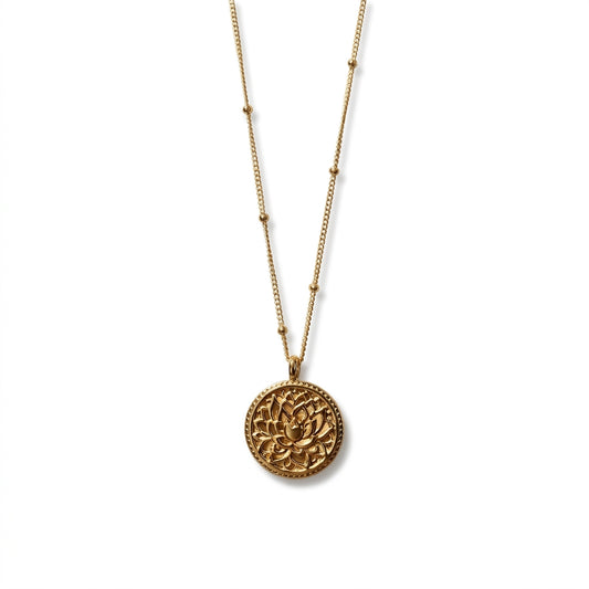 Calm Mind Lotus Necklace