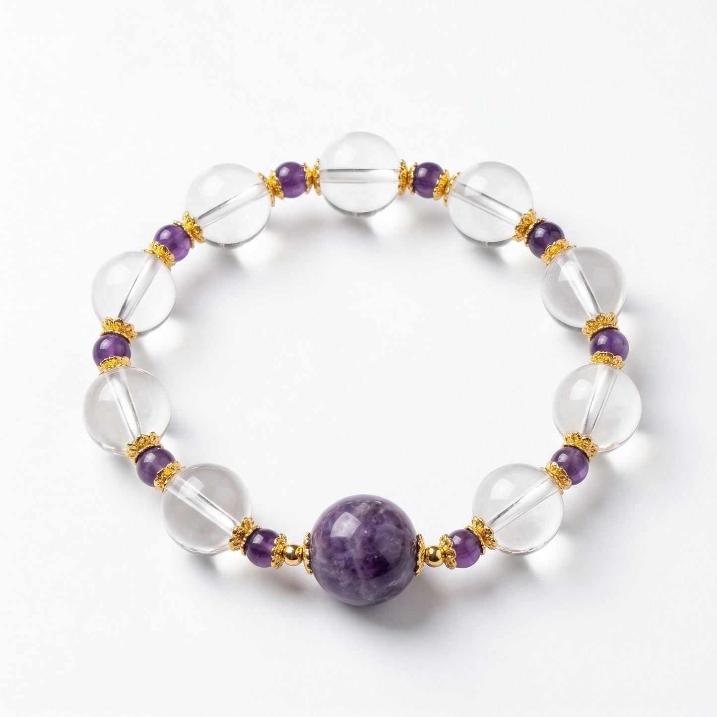 Emotional Healing Amethyst Quartz Bracelet