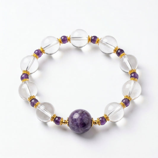 Emotional Healing Amethyst Quartz Bracelet
